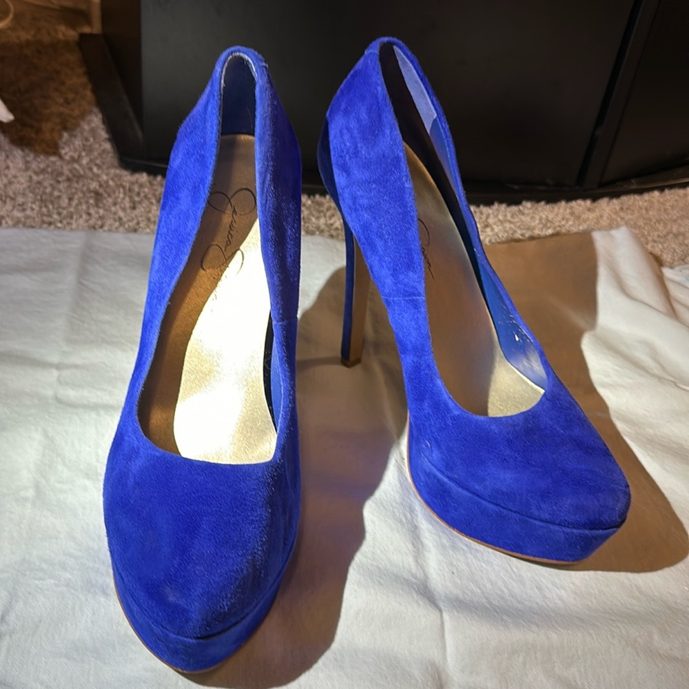 Jessica Simpson Royal Blue Suede Pumps